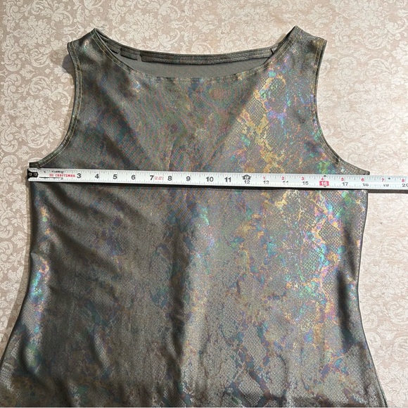 Iridescent Snake Print Stretch Sleeveless Hand-Made Dress in size Medium - Picture 9 of 12